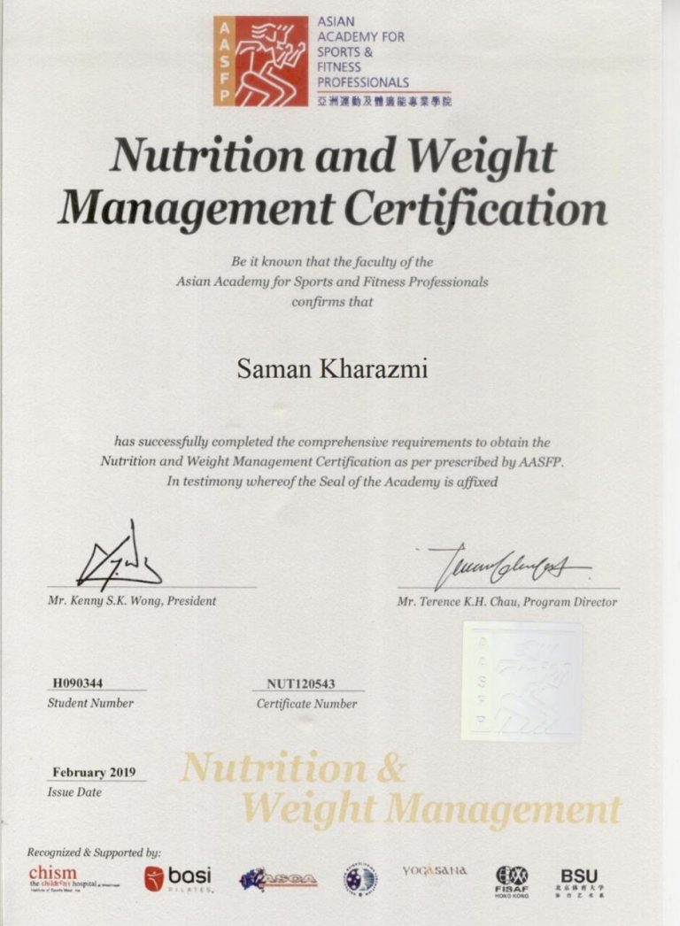 Nutrition & Weight Management - AASFP